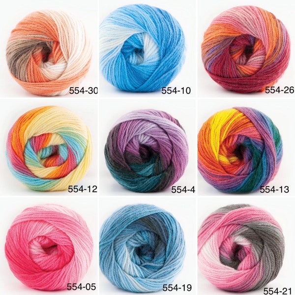 Papatya Batik Yarn, Multi-colour, Baby Yarn, Self-striping Yarn, knitting, crochet yarn