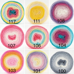 Self Striping Yarn Cake, 100g, Premium Acrylic Yarn Cake, Light Weight Knitting Crochet Cicibebe cake