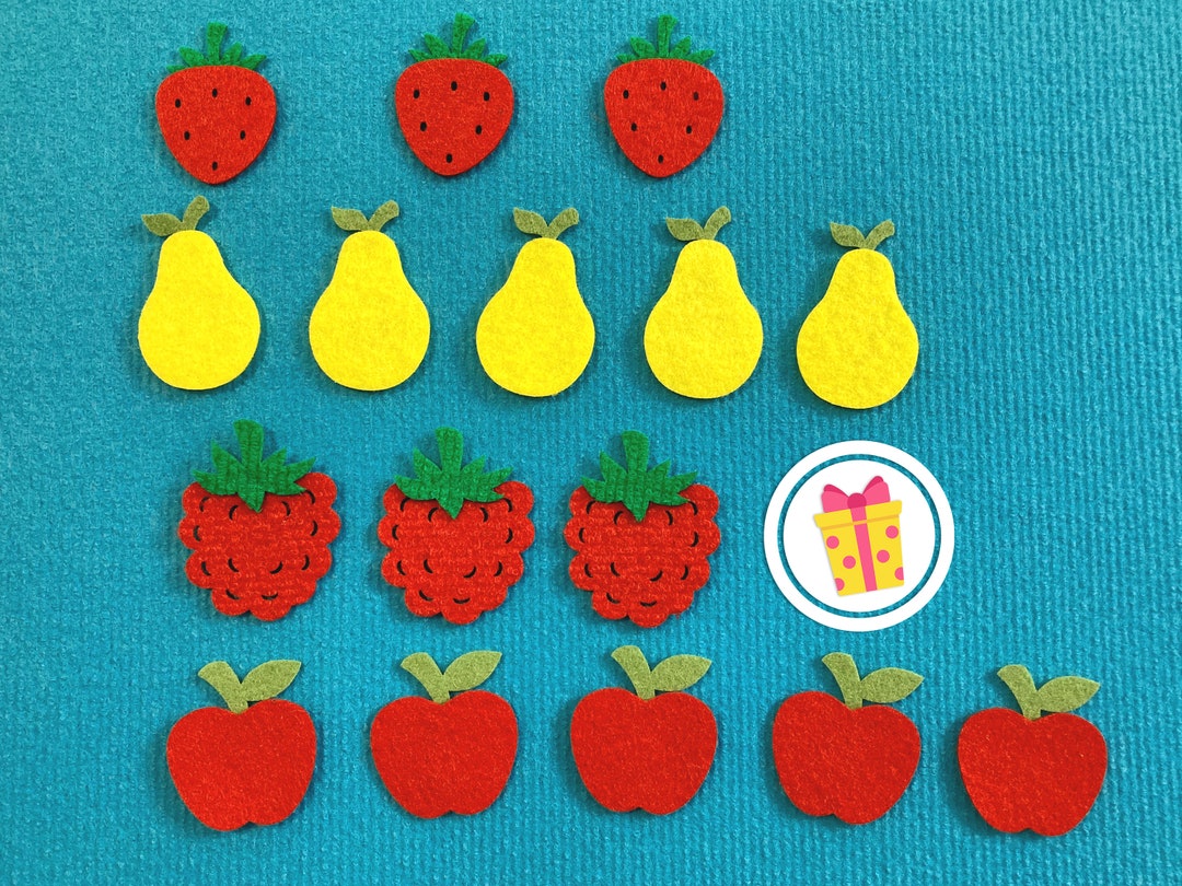 Fruits and Berries Toys, Felt Board Stories Farm, Forest VELCRO ...