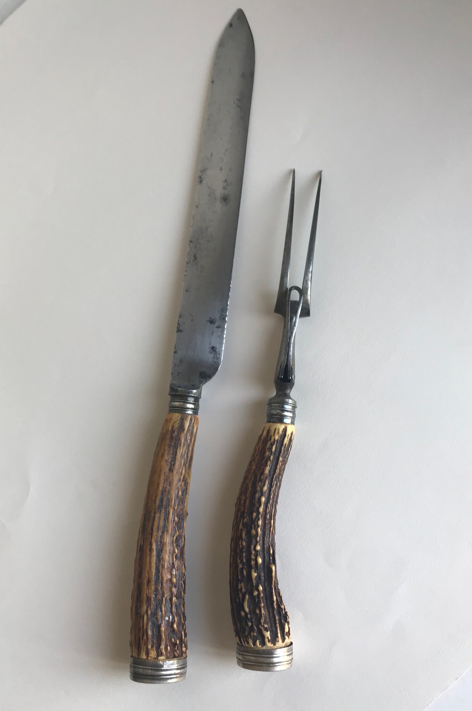 Harrison Bros Howson Cutlers To His Majesty Service A Gigot en Corne et Argent Vintage