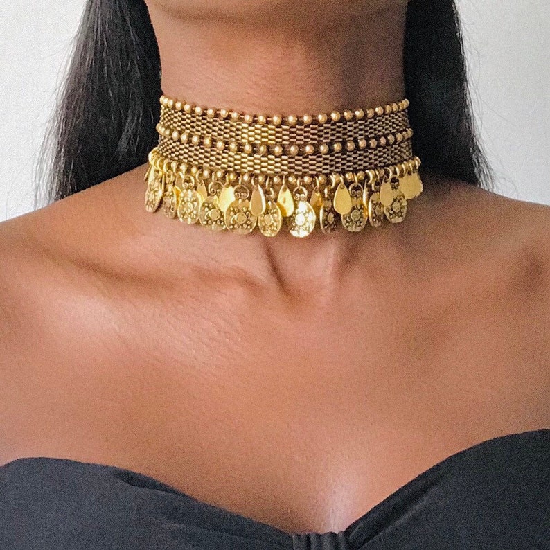 African Choker Necklace. DAKAHLIA Statement Tribal Choker Etsy