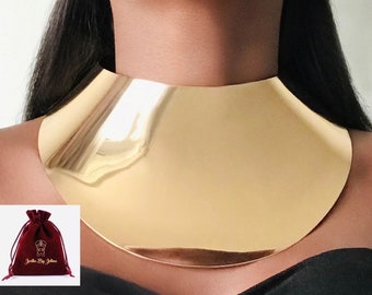 CHOKER gold large necklace African statement