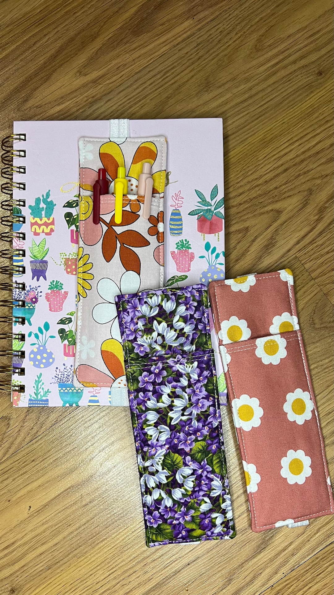 Pen Holder for Notebook / Journal Pen Holder / Notebook Pen Holder / Fabric Pen Holder / Elastic
