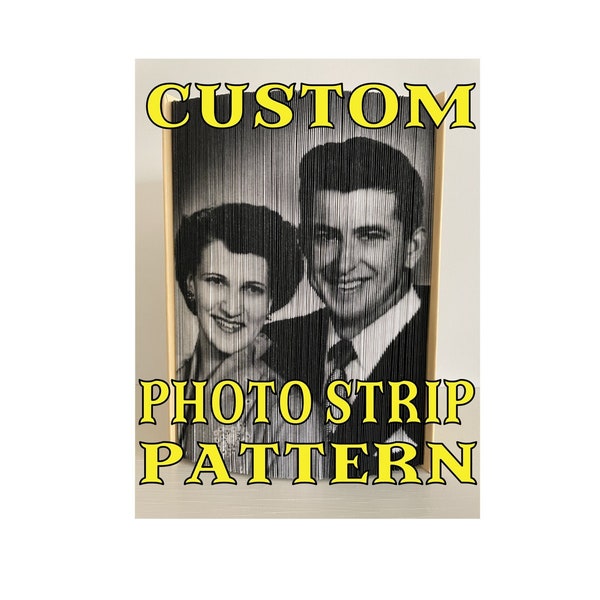 Custom Photo Strip Pattern, Fore-edge stip book folding pattern