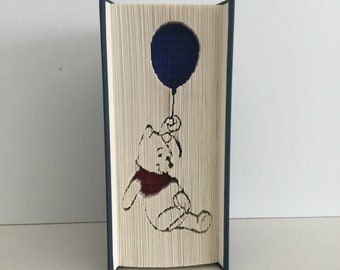 Book folding PATTERN. Winnie the Pooh and Balloon, Folded Art Pattern