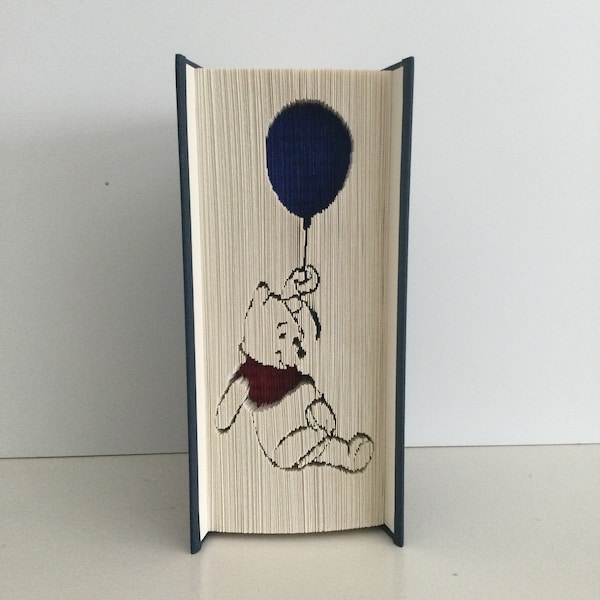 Book folding PATTERN. Winnie the Pooh and Balloon, Folded Art Pattern