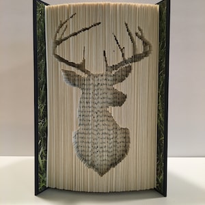 Folded Book Art Pattern - Buck, Deer, Stag, Cut and Fold Pattern