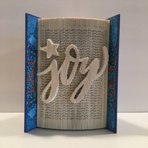Folded Book Art Pattern - Joy, Pattern for Book Folding, Word Pattern for book folding, Christmas Book folding pattern