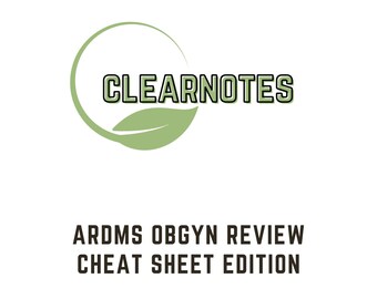 ARDMS OBGYN-examenoverzicht: aantekeningen spiekbriefje (digitale download)