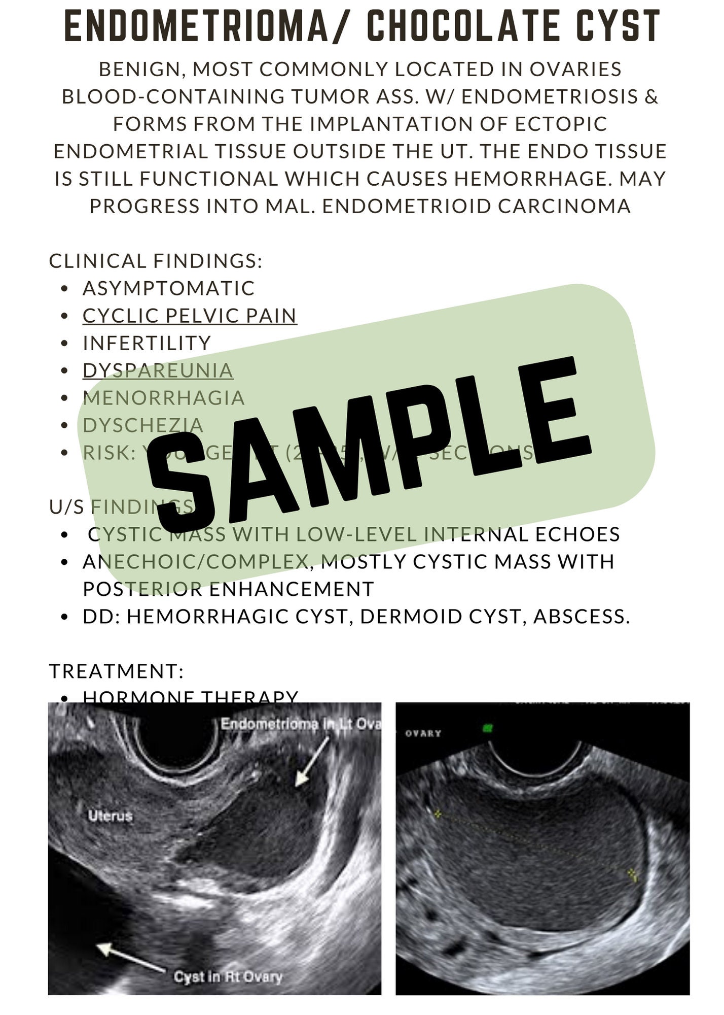 ARDMS GYN Ultrasound Review Pt 1, Instant Download Terms Pathology ...