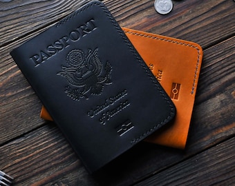 Leather Holder for American passport, USA passport, gift for traveller, Passport Cover, Personalized Passport Cover, passport Case