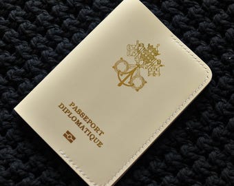 Funda de cuero para pasaporte del Vaticano, pasaporte de la Santa Sede, porta pasaportes, pasaporte diplomático
