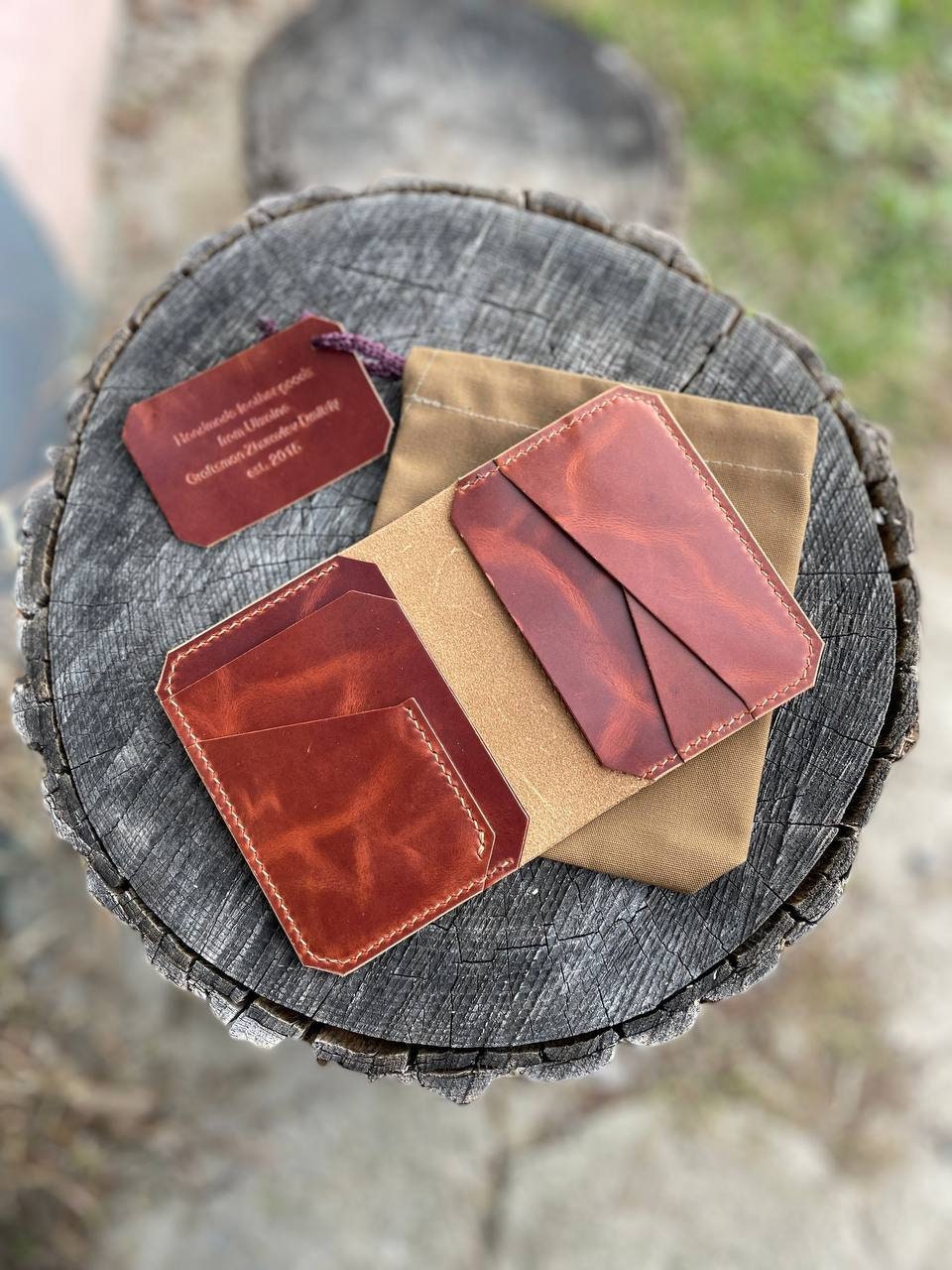 Brown Leather Minimalist Zipp Wallet, Wallet for Coin, Mini