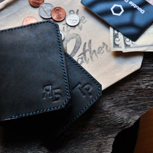 Portefeuille minimaliste en cuir personnalisé, sac à main en cuir, portefeuille en cuir pour homme, porte-cartes spacieux et confortable, portefeuille de poche