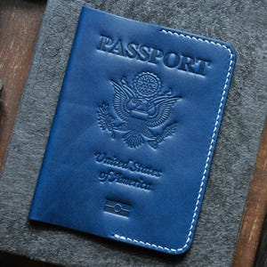 Capa de couro para passaporte americano, porta-passaporte para americano, capa para passaporte, presente para americano, passaporte dos EUA, presente dos EUA