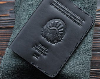Lederhalter für mazedonischen Pass, Mazedonien Pass, Geschenk für Reisende, Passhülle, personalisierte Passhülle, Passhülle