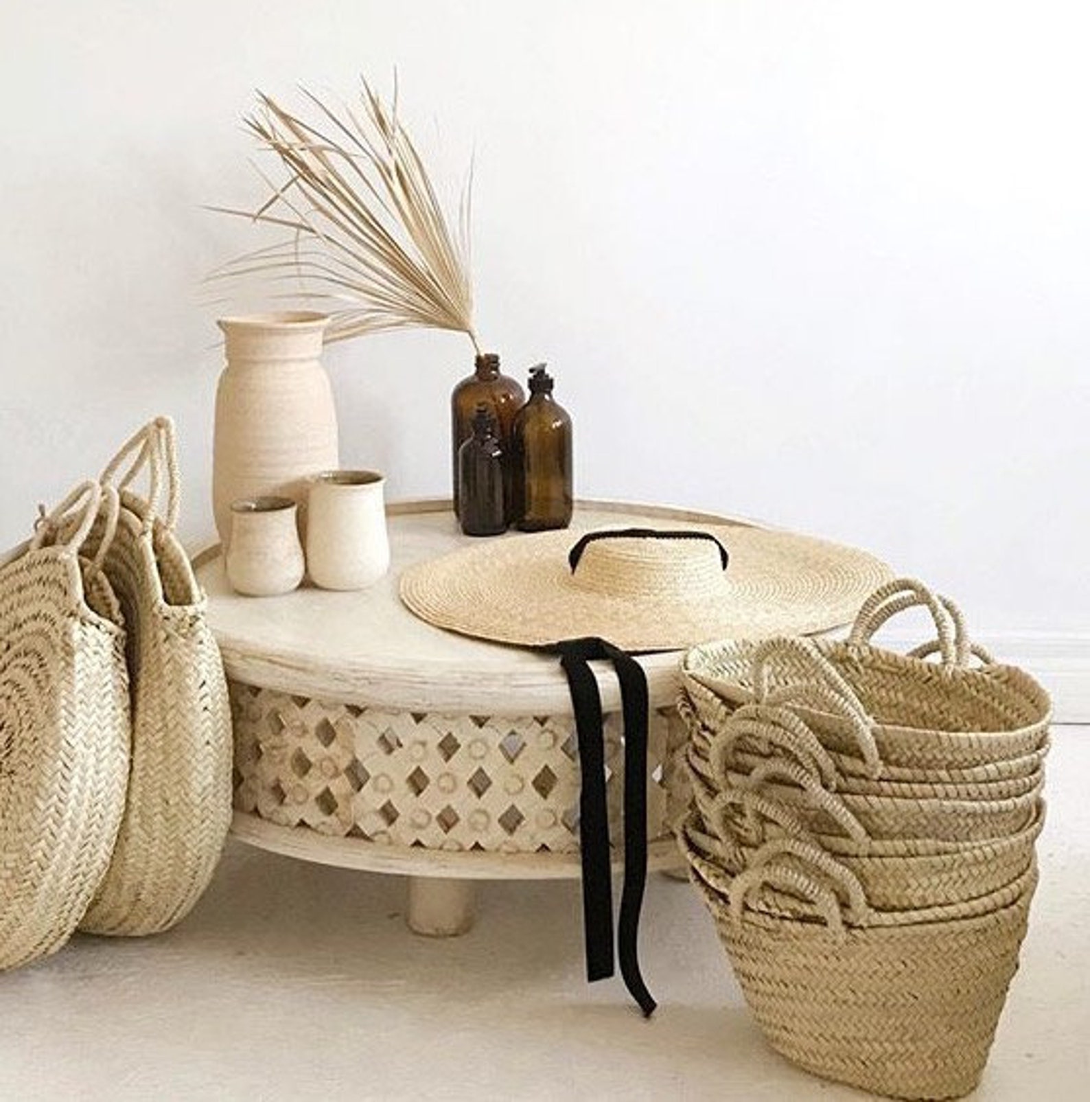 10 X Plain Straw Bags WHOLESALE PRICE Rope Handle Straw Etsy