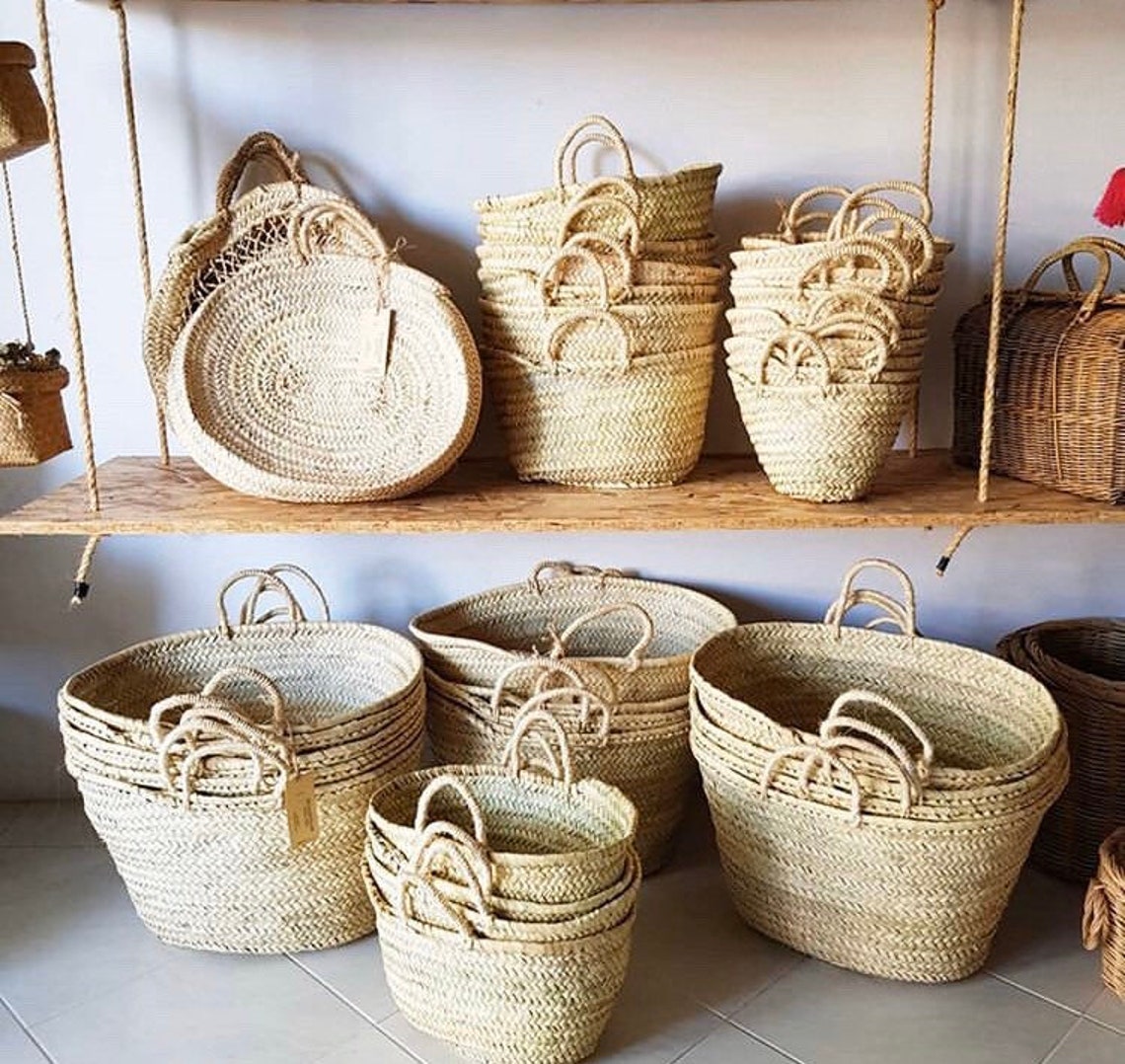 10 x Plain Straw Bags WHOLESALE PRICE Rope Handle Straw Etsy