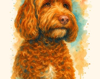Personalisiertes Aquarell Haustier Portrait / Gedenkstätte Tier (Digitaler Download)