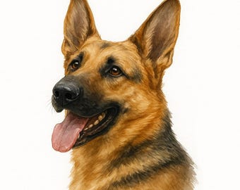 Personalisiertes Aquarell Haustierportrait, personalisierte Hunde-Katzen-Gedenkkunst (digital)