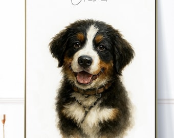 Retrato personalizado de mascota: Memorial personalizado para perro o gato (digital)