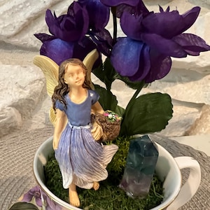 Flower Fairy in Pansy Teacup