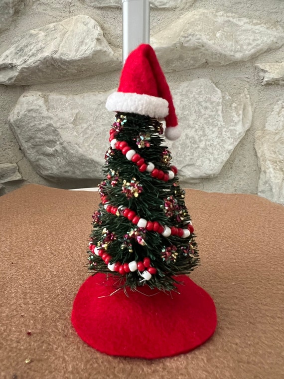 Christmas Tree Mini Felt Santa Hats 4” Red And White Santa Hat Tree
