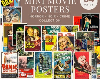 Miniature Movie Posters: Vintage Hollywood Horror, Noir, Crime (Digital Download)
