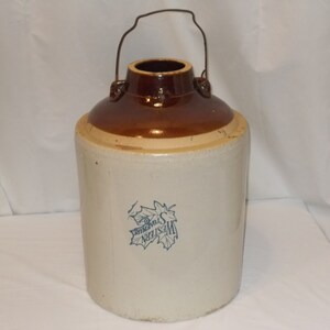 antique Western Stoneware crock jug