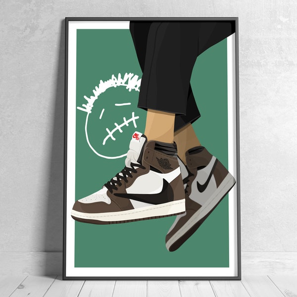 Travis Scott Jordan 1 - Etsy