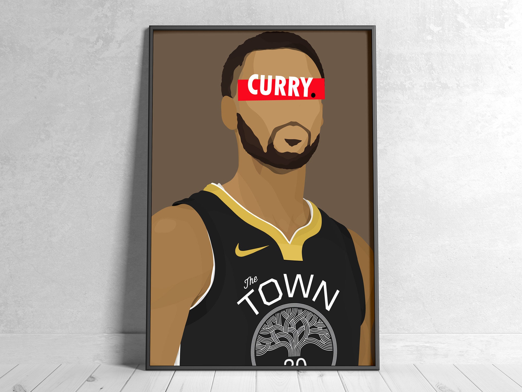 額縁付き】 Stephen Curry（ステフィン・カリー） A2 ポスター