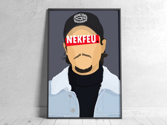 Minimalist NEKFEU Poster Decoration / Poster / Poster Print / Wall Art /  Rap Poster / Poster / Illustration / French Rap / Rapper 