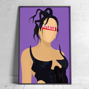 Poster minimalista ROSALÍA - Decorazione / Poster / Stampa poster / Arte murale / Illustrazione / Rap / Poster / Poster musicale / Motomami