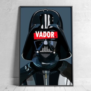 Minimalistisches DARK VADER Poster - Dekoration / Poster / Posterdruck / Wandkunst / Original / Kino / Filmplakat / Star Wars / Geschenkidee