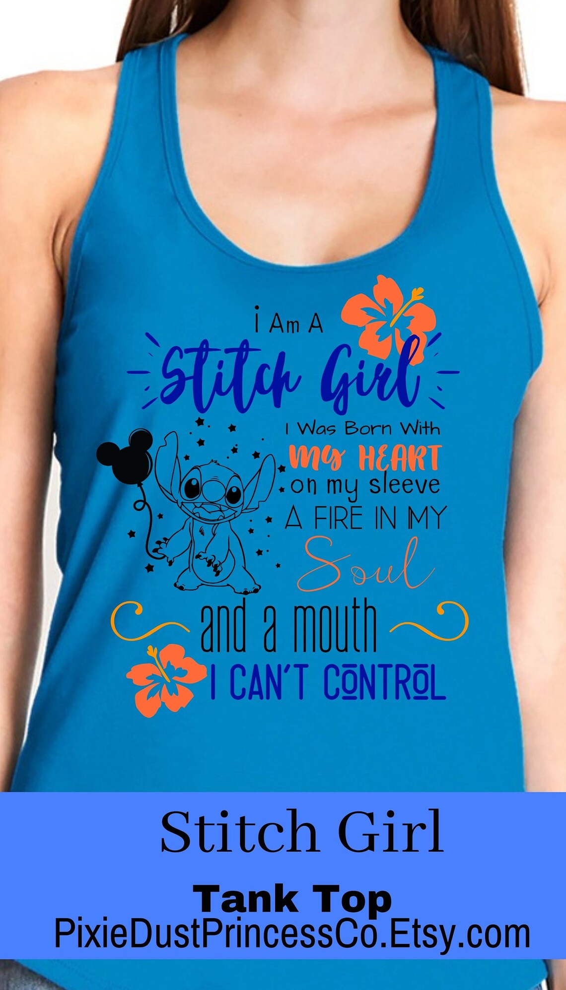 Disney Tank Top Stitch Girl Tank Top Disney Lilo and Etsy