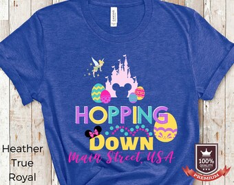 Disney Easter Shirt | Family Disney Shirts | Hopping Down Main Street USA | Easter Disney Shirt | Disney Plus Size Shirt | Easter Shirt