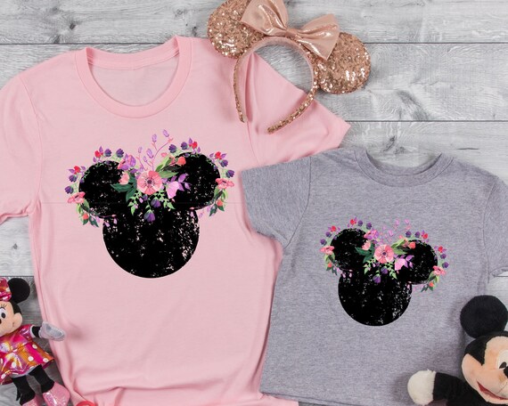 Minnie Mouse Shirt Floral Disney Shirt 