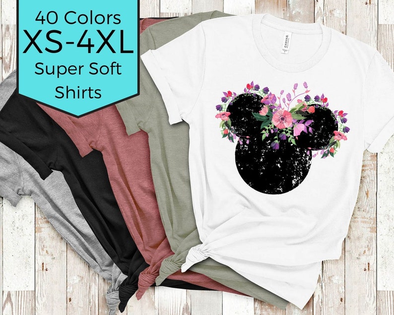Epcot Shirt Plus Size Disney Disneyland Shirts Women/'s Disney Shirts Minnie Mouse Shirt Floral Disney Shirt Mickey Mouse Shirt