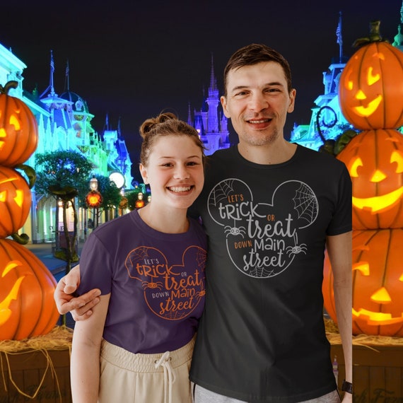 Trick Or Treat Down Main Street Disney Halloween Shirt Etsy