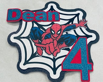 Custom Cake Topper - Spiderman Birthday Cake Topper - Character Cake Topper - Personalized Cake Topper - Superhero Birthday