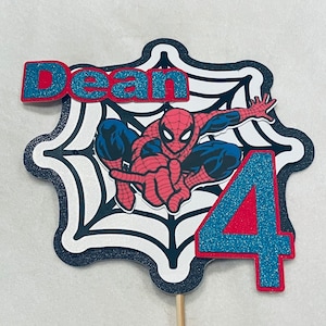 Custom Cake Topper - Spiderman Birthday Cake Topper - Character Cake Topper - Personalized Cake Topper - Superhero Birthday