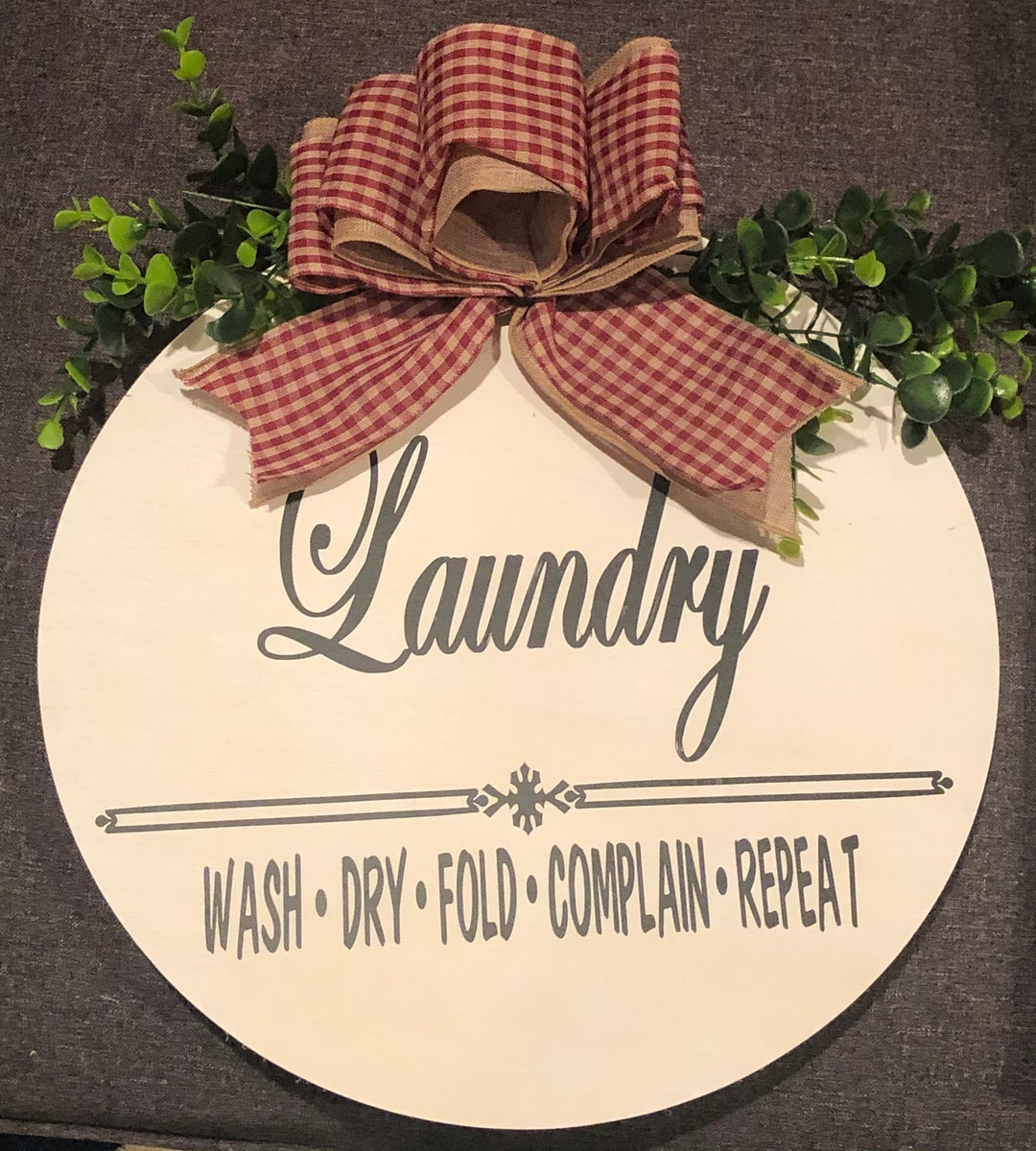 Funny Laundry Room Sign - Laundry Room Decor - Wash Dry Fold Complain ...