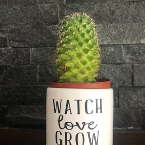 Custom Planter - White Ceramic Planter - Personalized Planter - 3 inch Planter for small plants, succulents