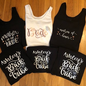 Bridal Party Shirts - Bride Shirt - Bridesmaids Shirts - Maid of Honer - Mother of the Bride - Bride Tribe - I Do Crew