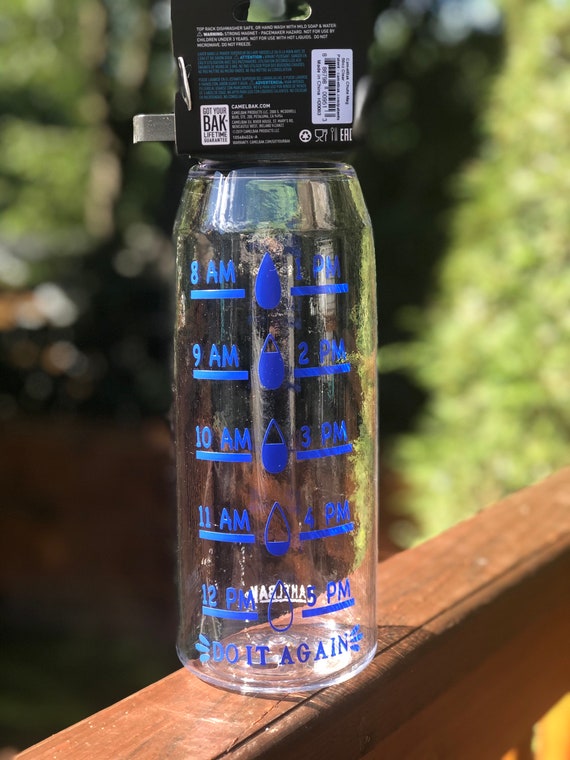 Tracking Water Bottle Hourly Intake Water Bottle Hydration Etsy
