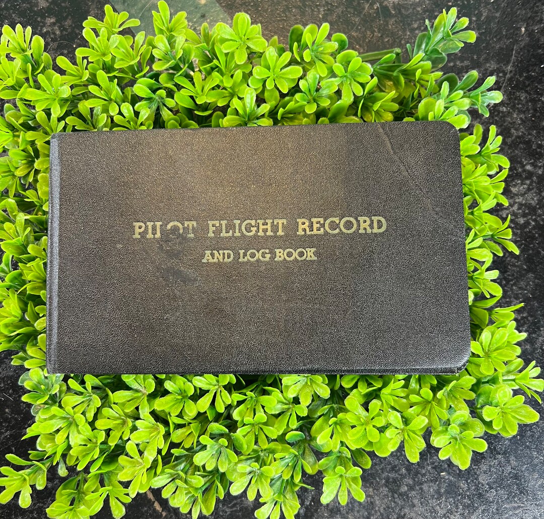 Vintage Pilot Flight Record and Log Book - Etsy