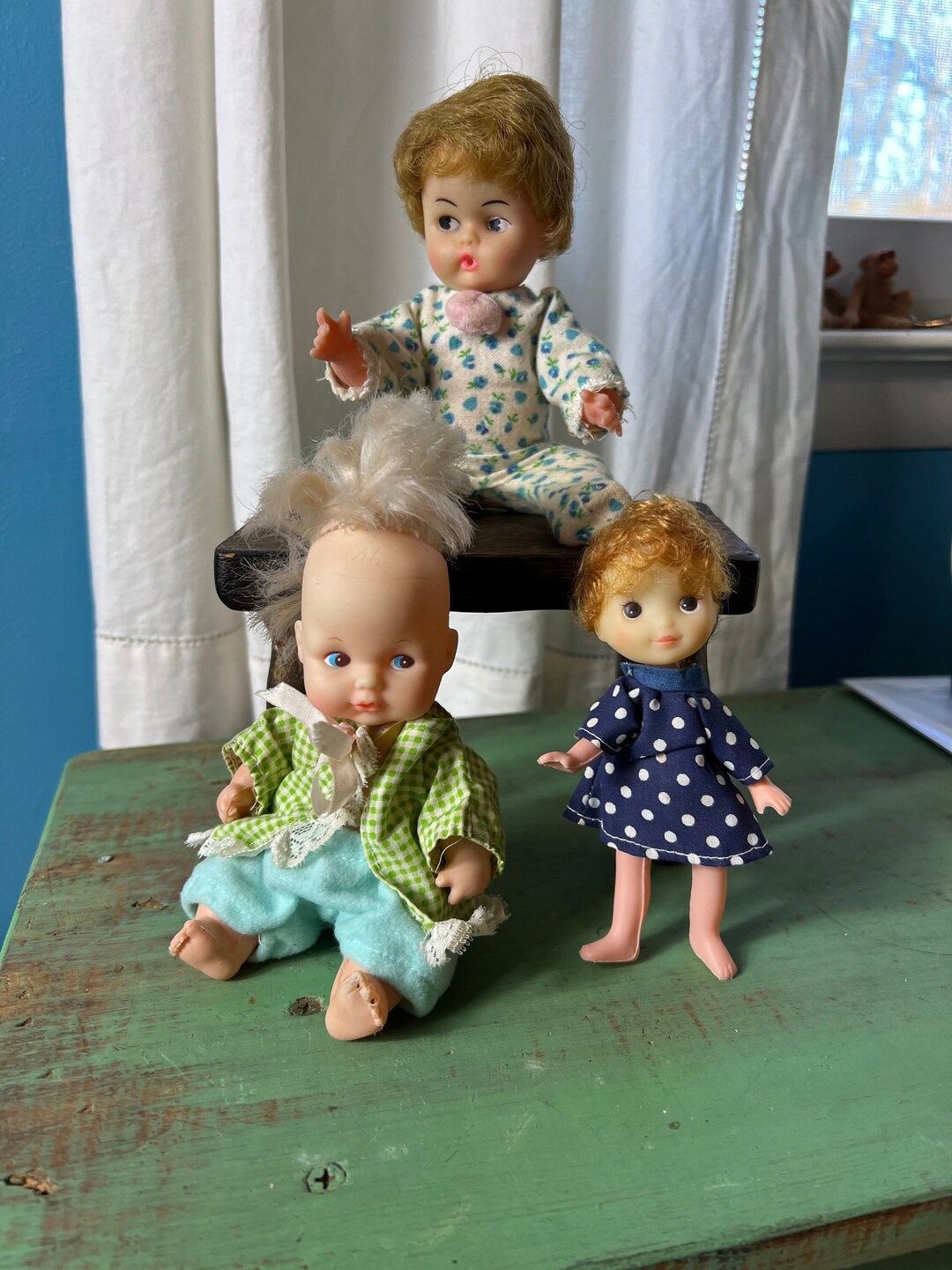 Three Vintage Small Dolls. Plastic Dolls. - Etsy