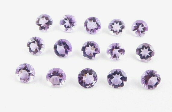 4 mm x 28 Natural Amethyst Loose Gemstones Round UK Seller