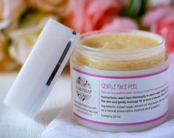 Exfoliante facial natural para pieles secas y sensibles