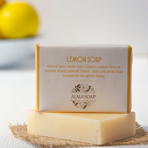 organic lemon soap bar